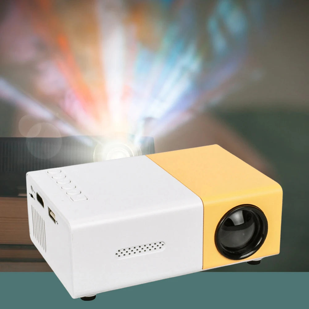 HD 1080P Mini LED Projector 400 Lumen Home Media Player 320X240 Portable LED Micro Projector W/ Remote Controller