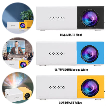 HD 1080P Mini LED Projector 400 Lumen Home Media Player 320X240 Portable LED Micro Projector W/ Remote Controller